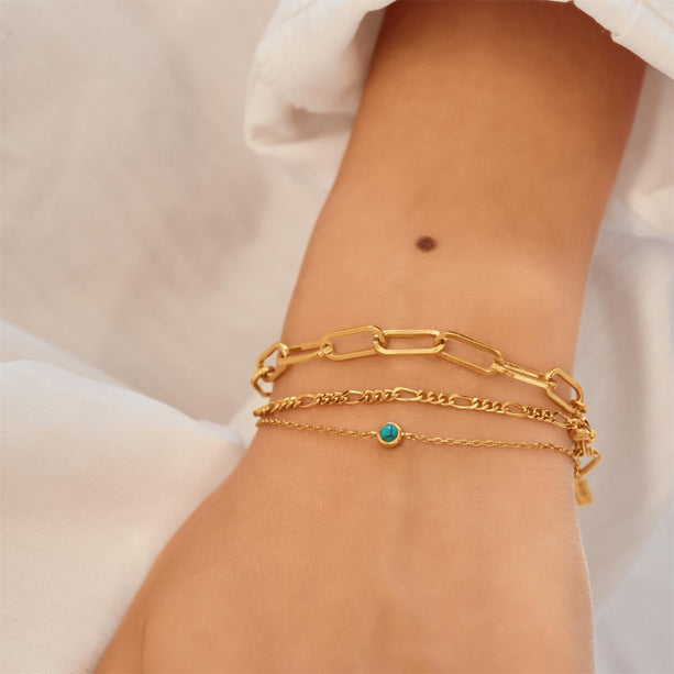 Ania Haie Bezel-Set Lab-Created Turquoise Solitaire Bracelet