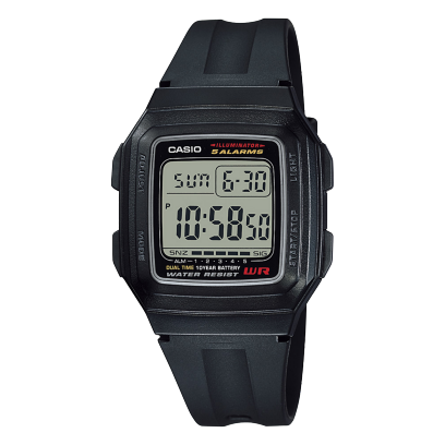 Casio Black Resin Digital F201WA-1A