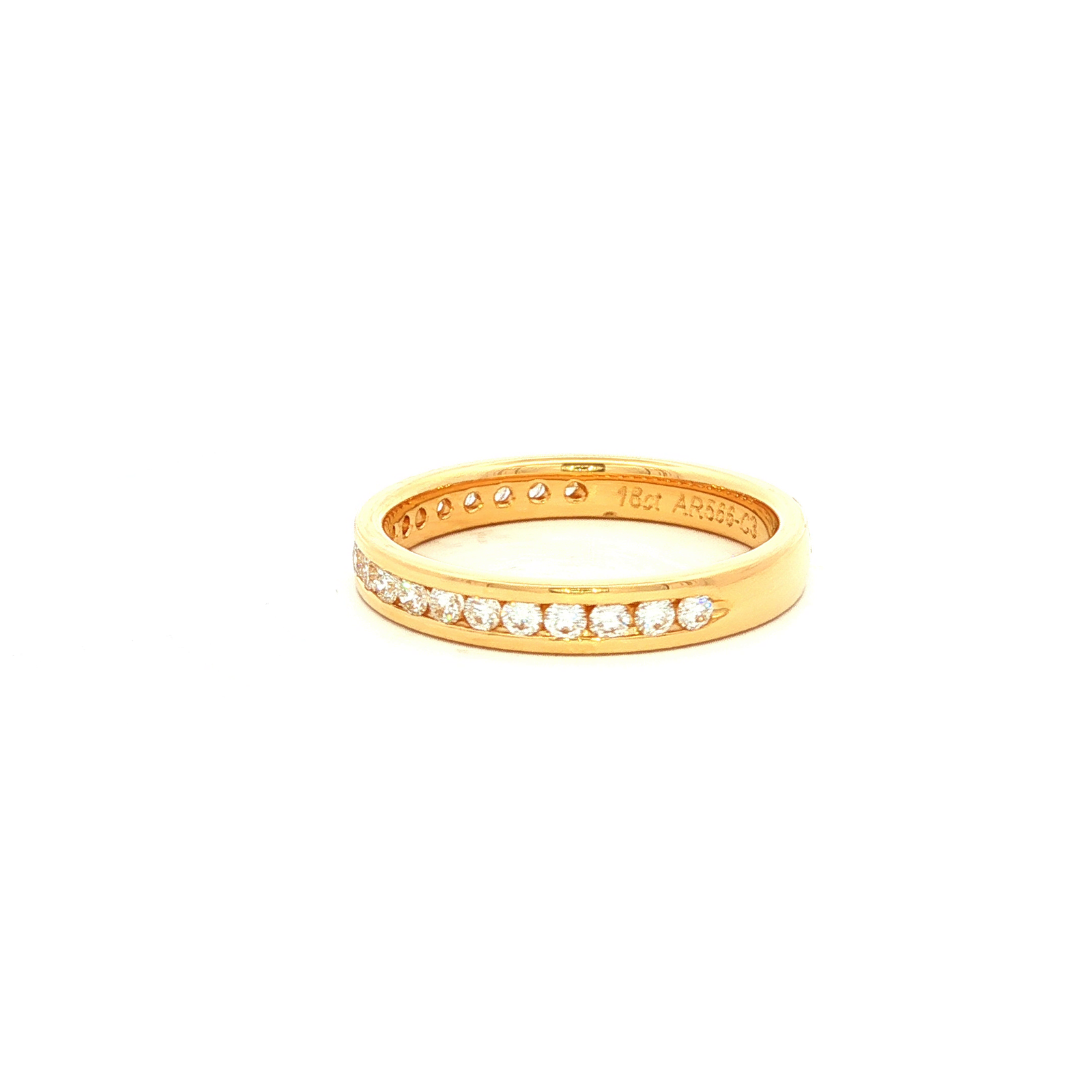 Diamond Eternity Band Ring in Yellow Gold