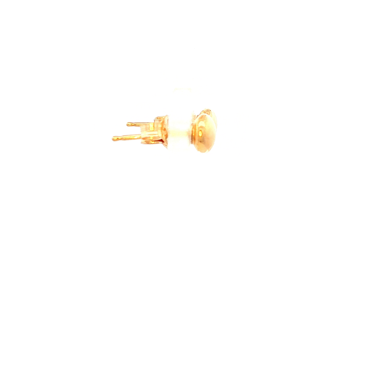 Flat Ball Stud Earrings in Yellow Gold