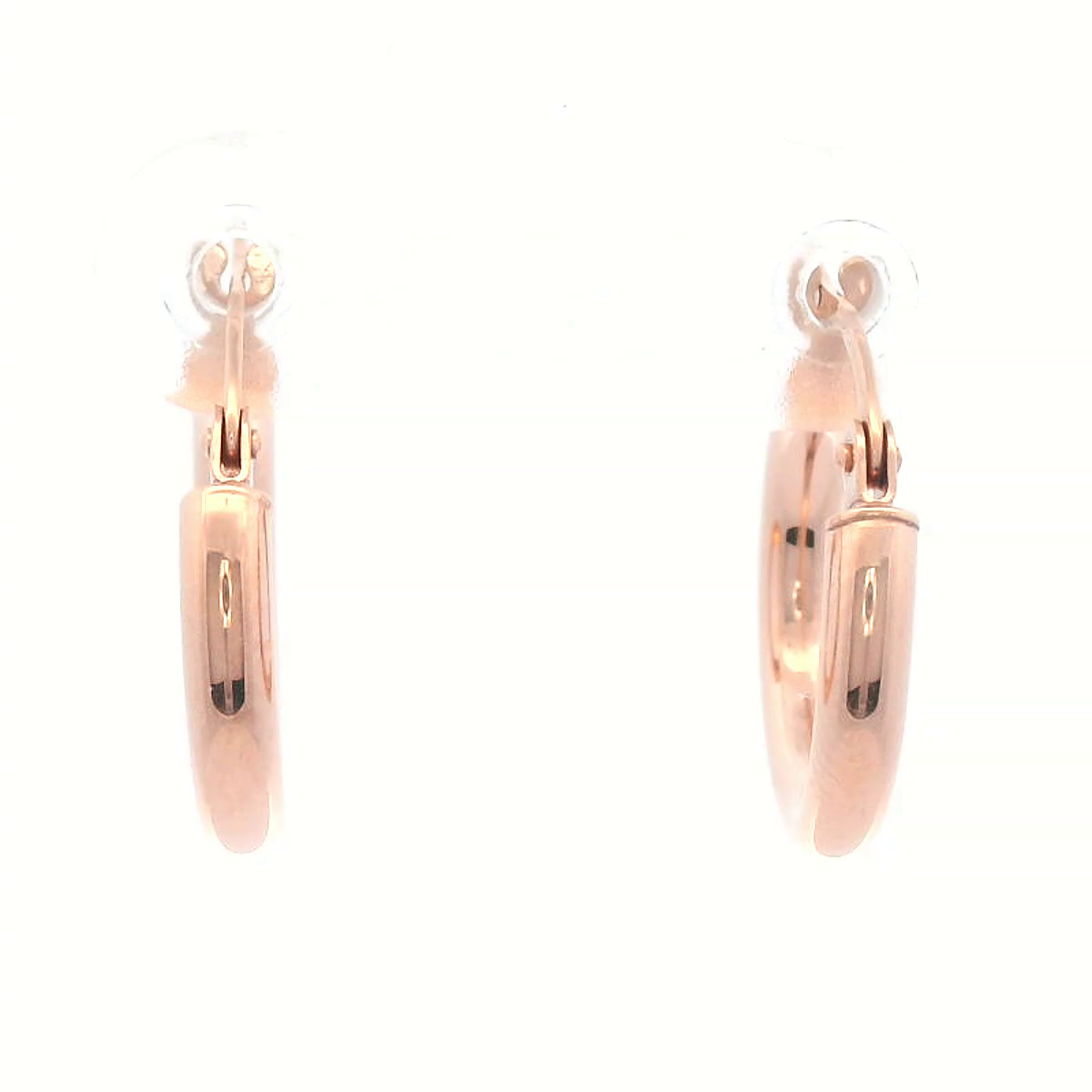 9CT RG PLAIN 10MM HOOP EARRINGS