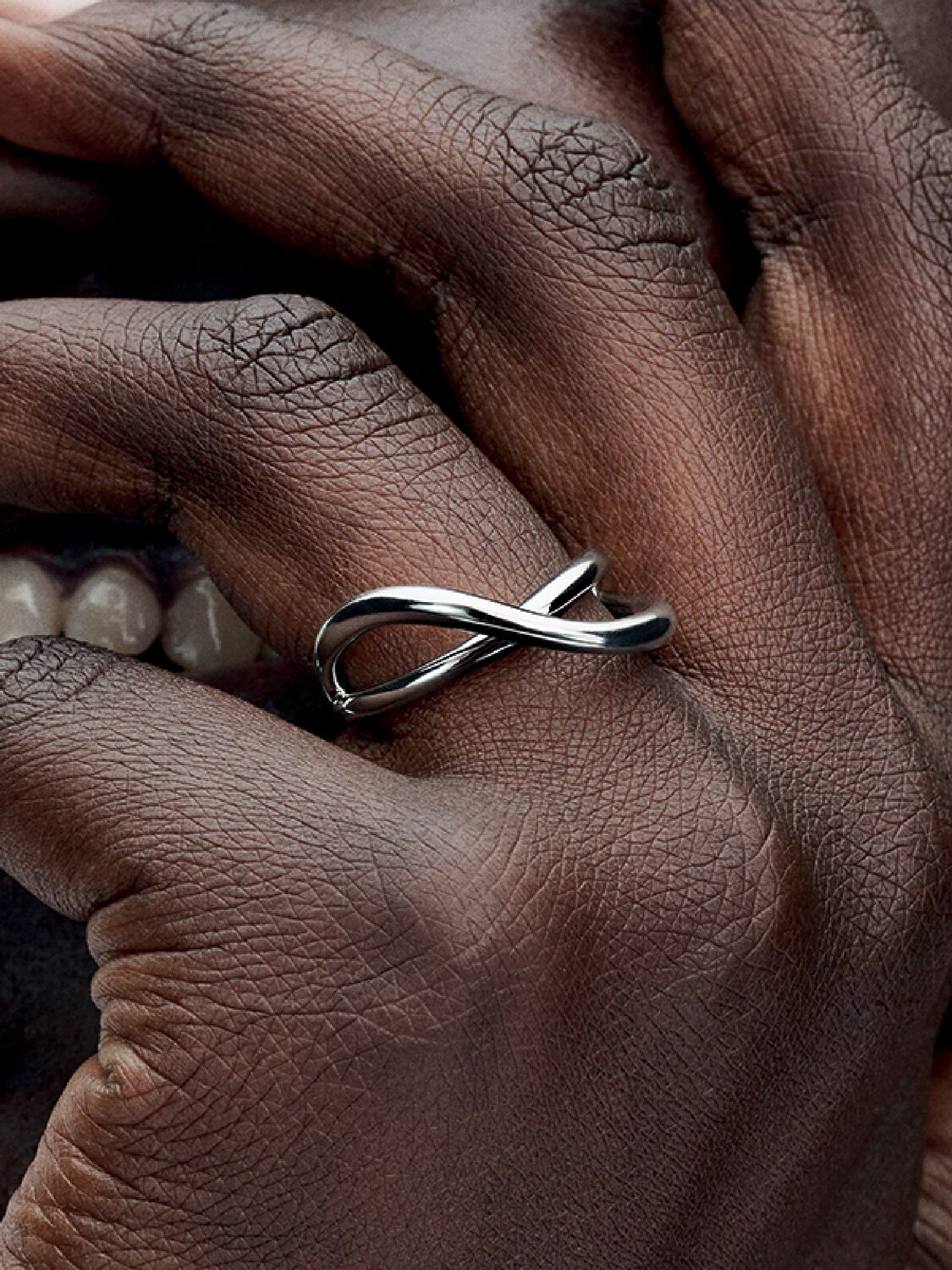 Organically Shaped Infinity Ring