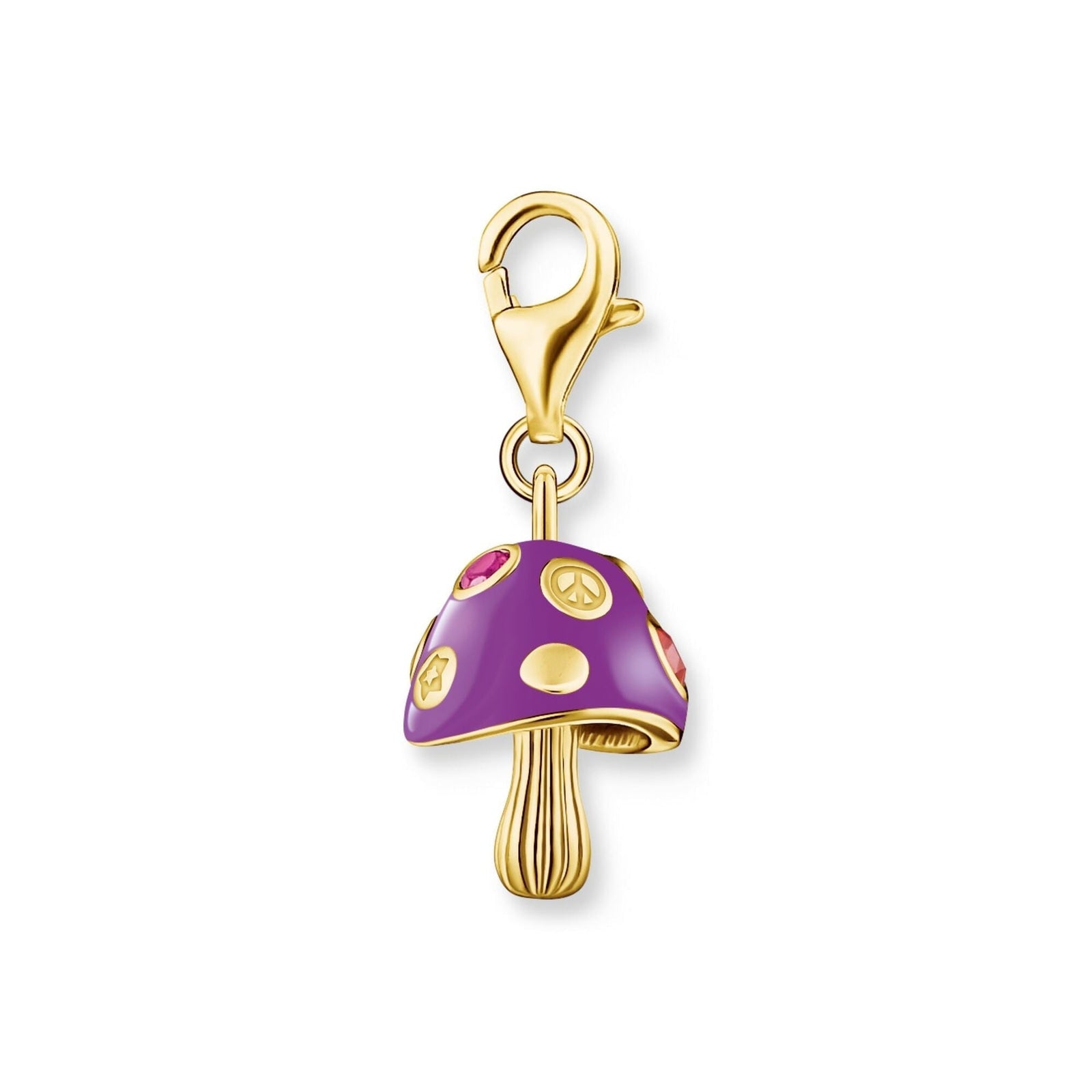Thomas Sabo Colourful Mushroom Gold Charm