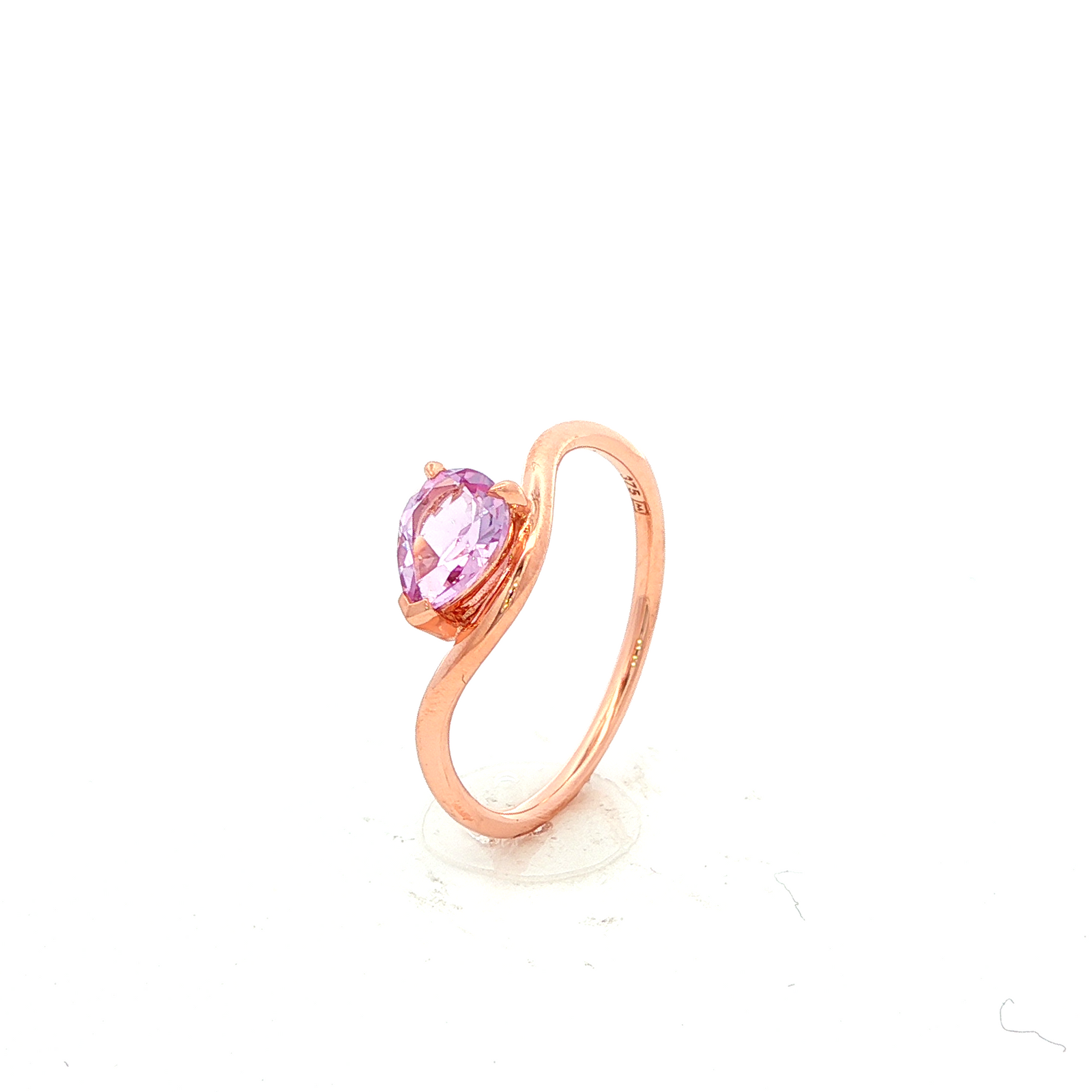 Amethyst Dress Ring in Rose Gold