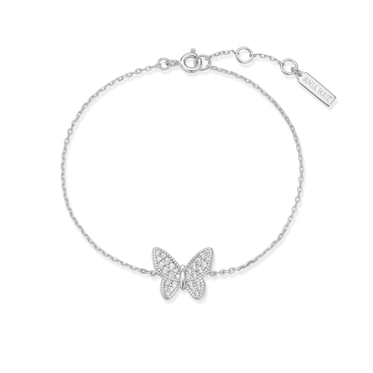 Ania Haie Silver Butterfly Pavé Bracelet