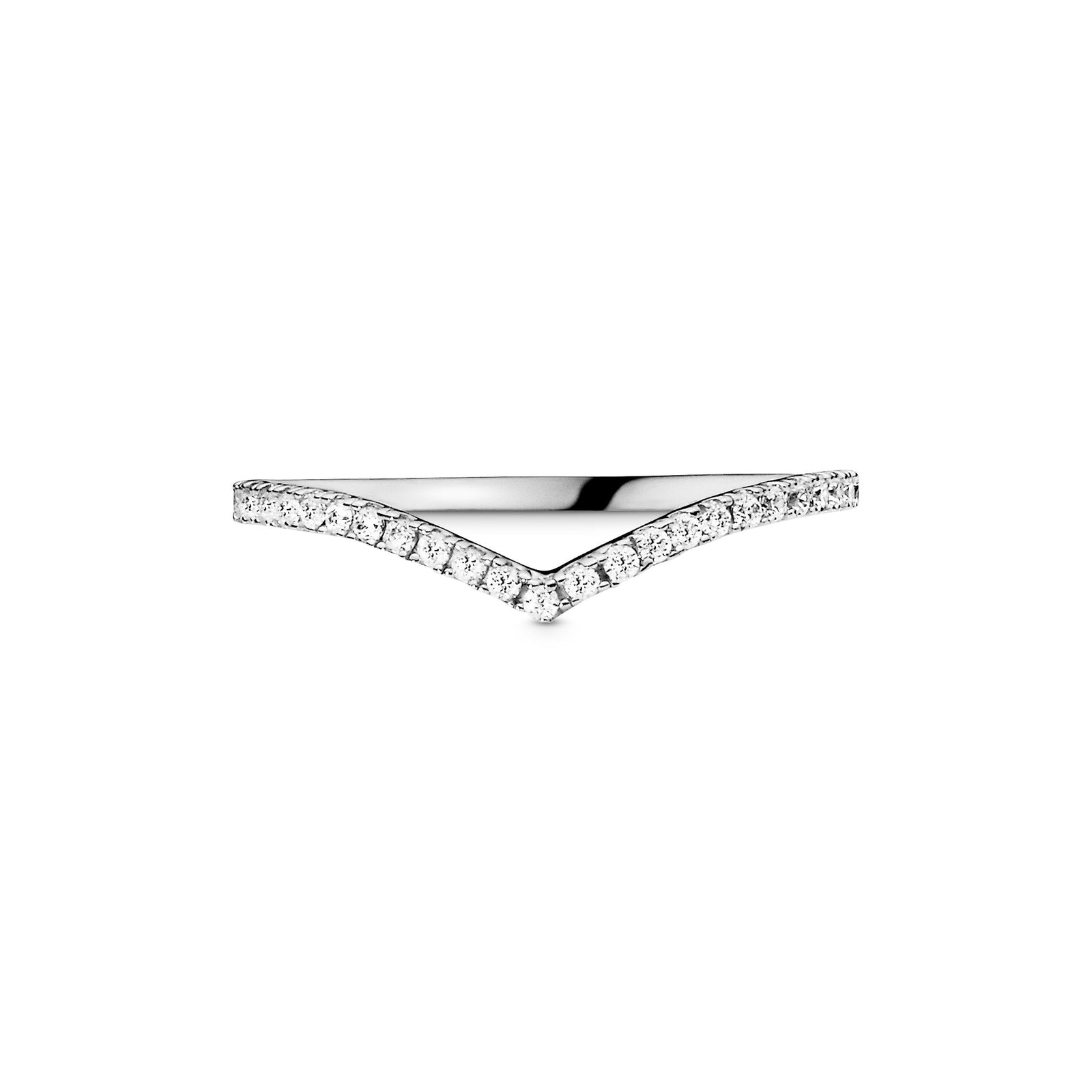 Shimmering Wish Silver Ring w CZ