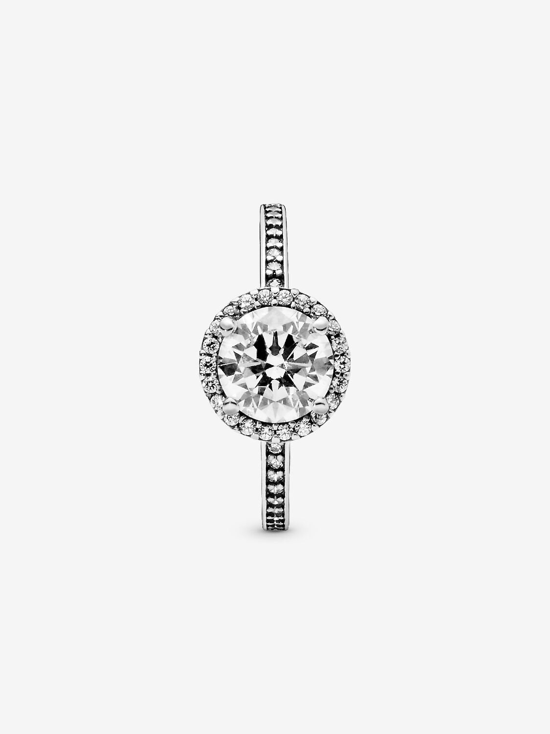 Classic Elegance Silver Ring w Clear CZ