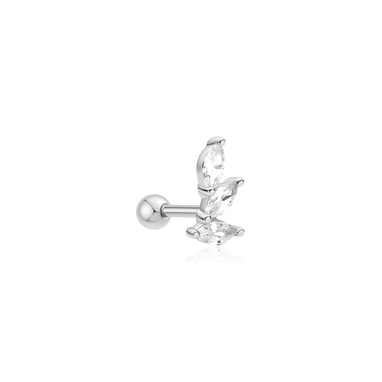 Ania Haie Triple Marquise Barbell Single Earring