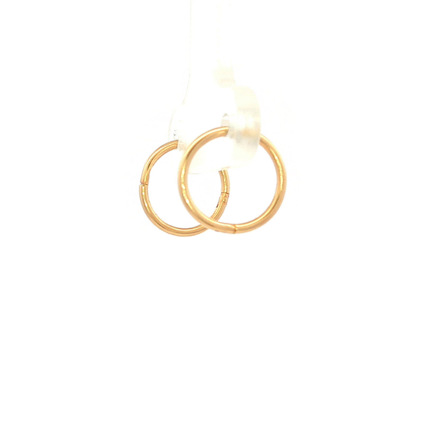 Plain Sleepers Huggie Earring in Yellow Gold
