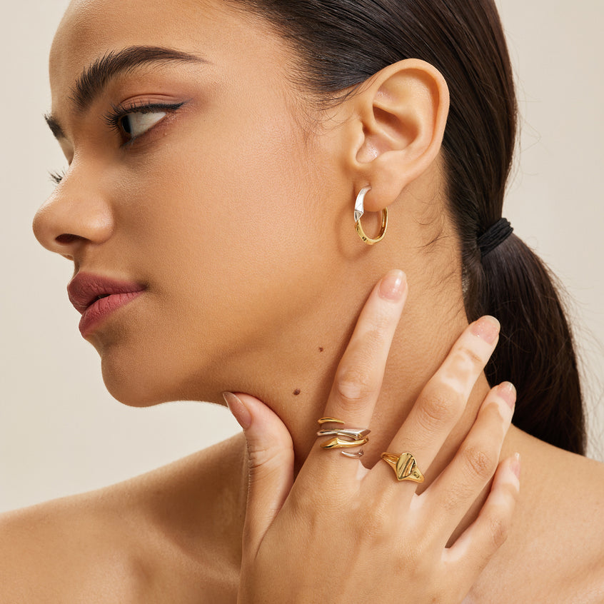 Ania Haie Gold Arrow Twist Adjustable Ring