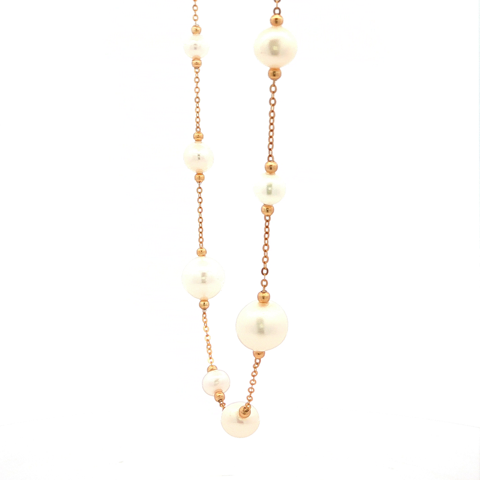 Ikecho Olivia Freshwater Pearl Necklace in Yellow Gold