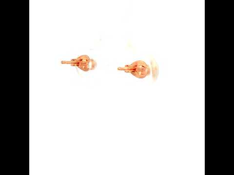 Rose Gold Round Ball Stud Earrings 3mm