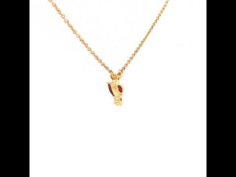 Pear Amethyst Necklace in Yellow Gold