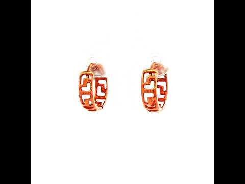 Rose Gold Geometric Hoop Earrings