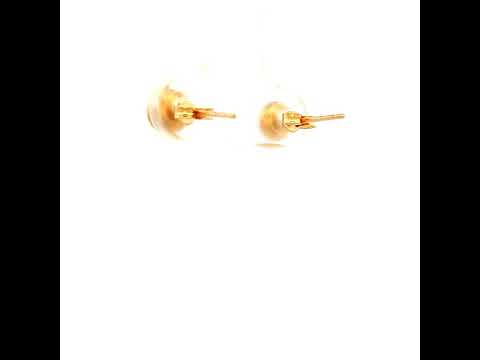 Heavy Flattened Ball Studs Earrings in Yellow Gold