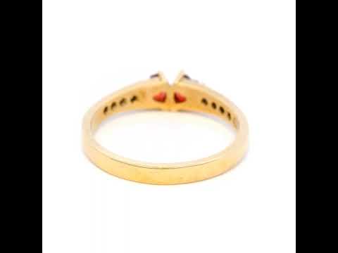 Hanh Finished Garnet And Diamond Dress Ring