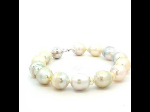 South Sea Baroque Pearl Bracelet in White Gold
