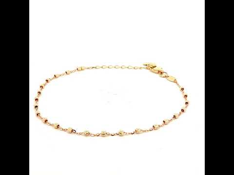 Diamond Cut Balls Bracelet in Yellow Gold