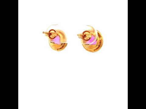 Diamond & Amethyst Frame Earrings