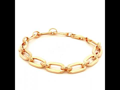 Silver Filled Oval Cable Hammered