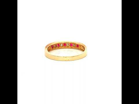 Ruby and Diamond Ring in Yellow Gold
