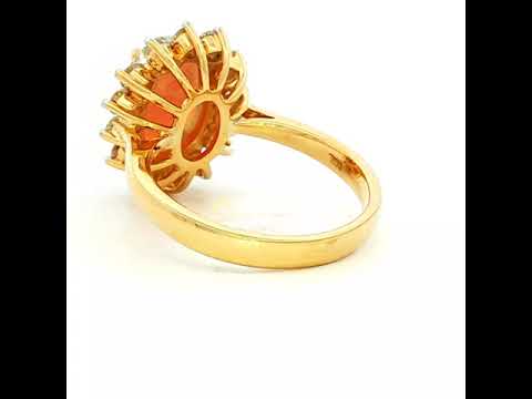 Opal and Diamond Dress Ring in Yellow Gold