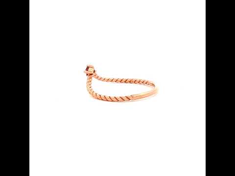 Rhodolite Garnet Ring in Rose Gold