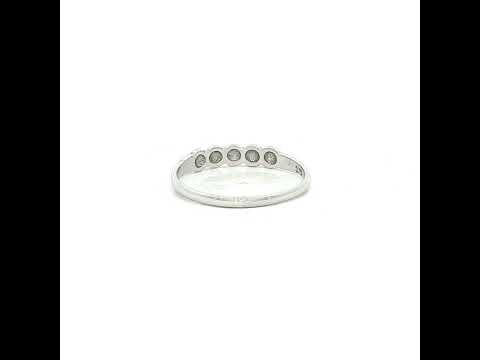 Solid Heart Dress Ring in White Gold