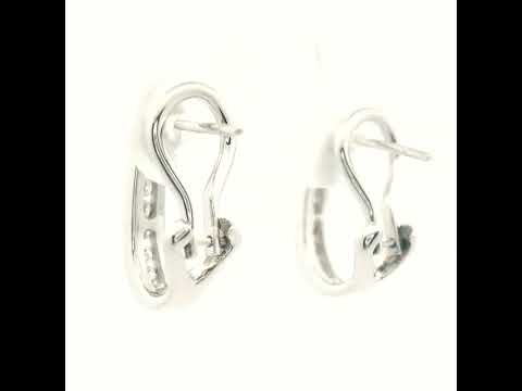 14CT W/G .25CT OVAL CHANNEL SET Dia HUGGIES