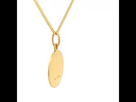 Saint Christopher Round Pendant in Yellow Gold