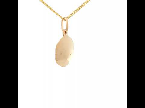 St. Christopher Medal Scallop Edge Pendant