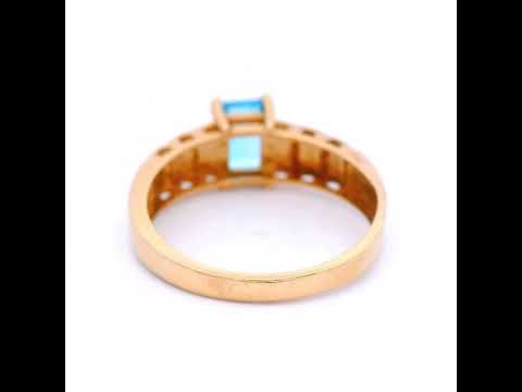 Natural Topaz Dress Ring in Yellow Gold