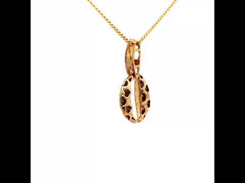 Diamond Encrusted Pendant in Yellow Gold