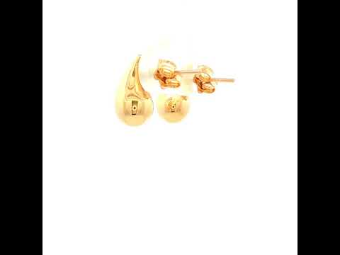 Bulbus Stud Small Earrings in Yellow Gold