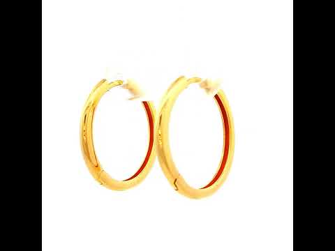 Hinged Hoop Earrings in Yellow Gold