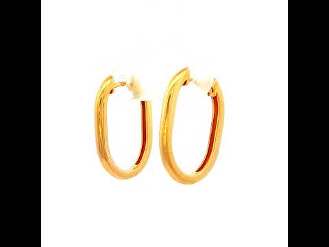 Hinged Hoop Earrings in Yellow Gold