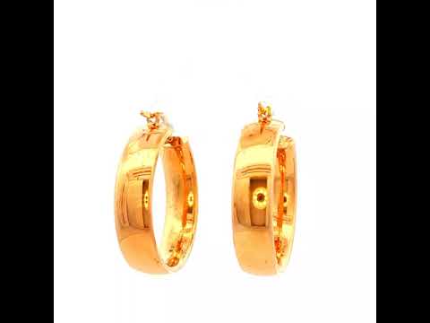 Classic Hoop Earrings in Yellow Gold