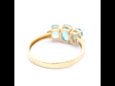 Blue Topaz and Diamond Dress Ring