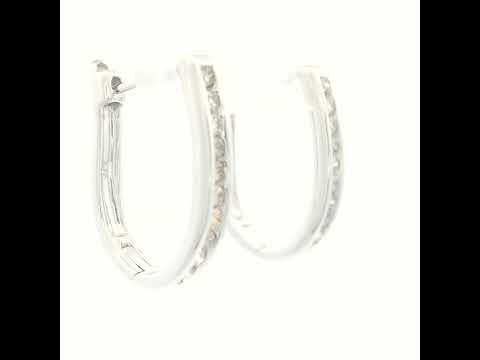 9CT W/G OVAL DIA SET HUGGIES TDW .50CT J/K .50CT1