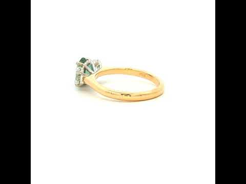 Grey Steely Ceylon Sapphire and Natural Diamond Dress Ring in Yellow Gold