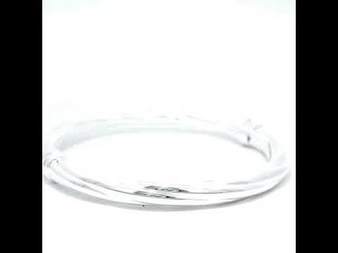 Sterling Silver Twist Hinge Bangle
