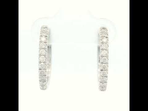 9 CARAT WHITE GOLD DIA HUGGIE .51CT DIA