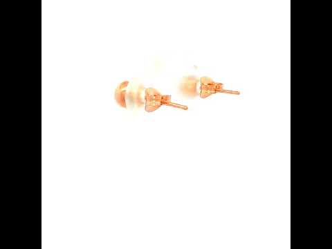 Rose Gold Round Ball Stud Earrings 5mm