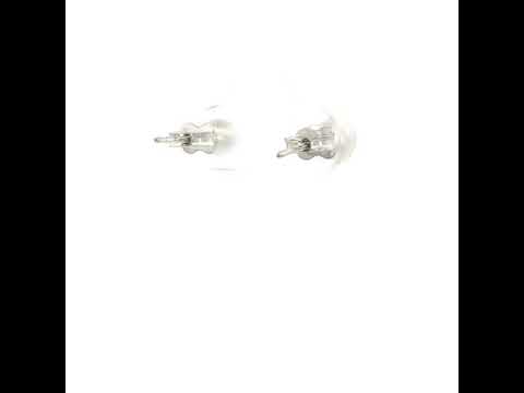 White Gold Rhodium Plated Round Ball Stud Earrings 5mm