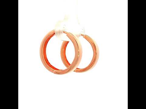 Plain Huggie Earrings in Rose Gold