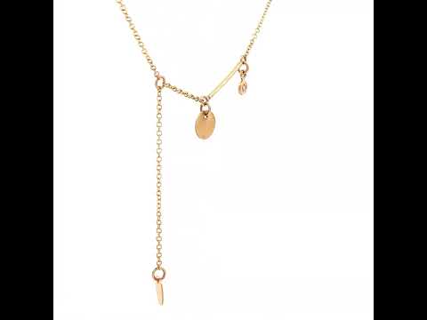 Bezel Set Diamond Necklace in 9 Carat Yellow Gold