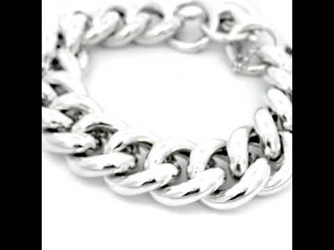 Hollow Curb Bracelet with Filigree Padlock