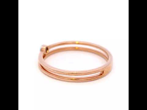 Round Diamond Ring in 9 Carat Rose Gold