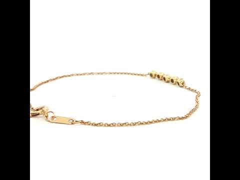 Diamond Yellow Gold Chain Bracelet