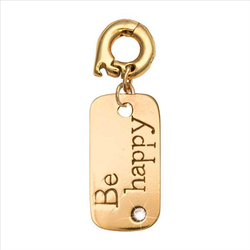 Nikki Lissoni Gold Plated 'Be Happy' 20mm Charm